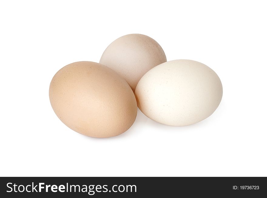 Three Eggs isolated on white