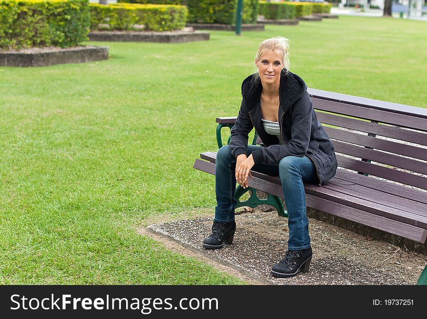 Young Attractive Woman Relax In Park