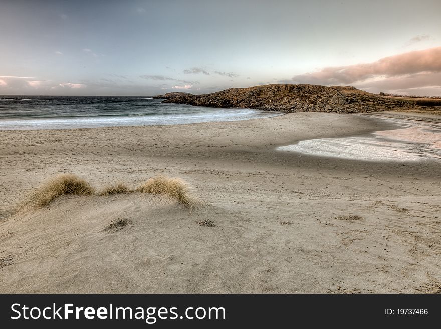 Beach in western Norway, shot at low light conditions during winter. Beach in western Norway, shot at low light conditions during winter