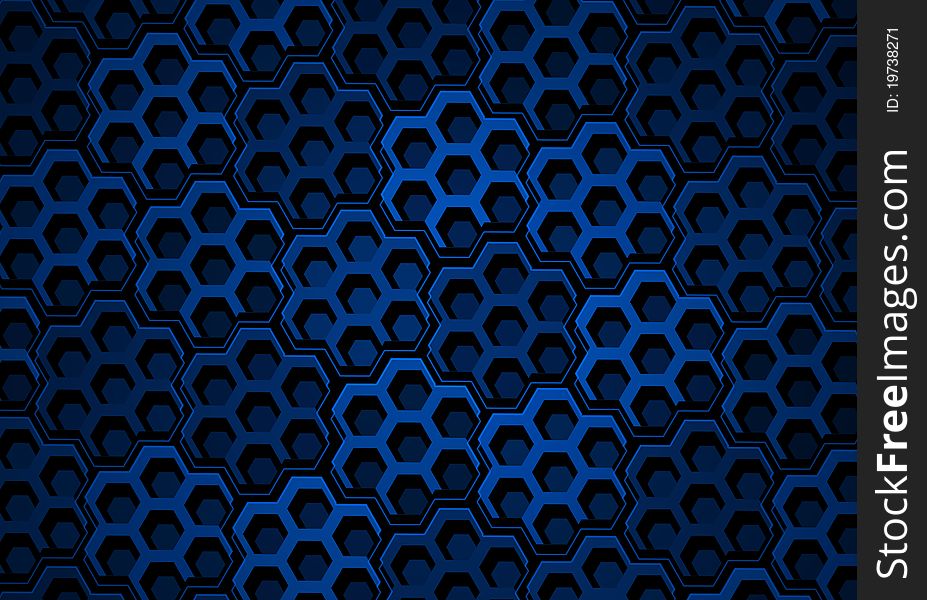 Blue Hexagons