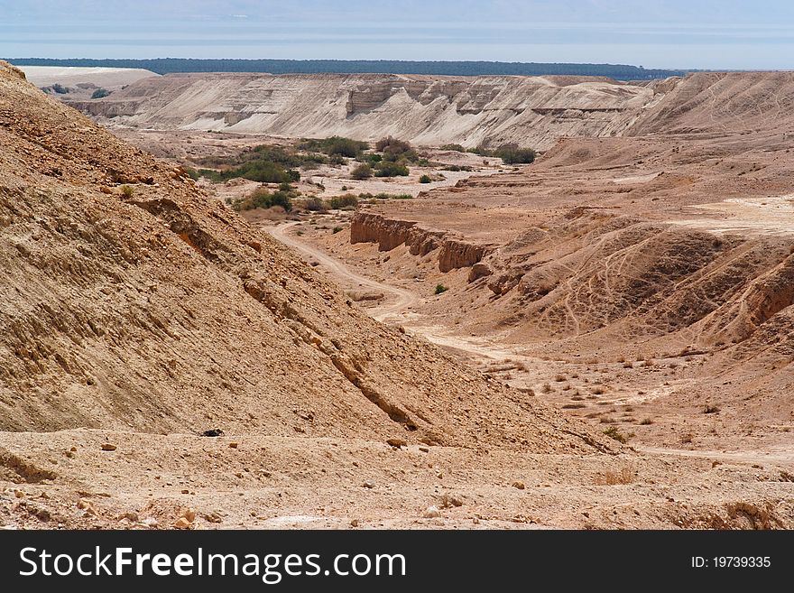 Desert valley near the Dead Sea