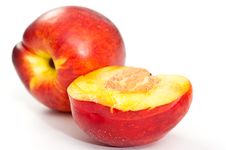 Nectarines On White Background Royalty Free Stock Photo Nectarines On White Background Royalty Free Stock Photo