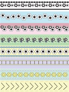 Floral Borders Royalty Free Stock Photos Floral Borders Royalty Free Stock Photos