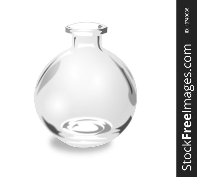 3D Realistic Illustration of a round glass jar