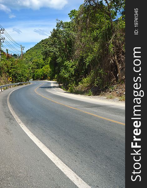 Beautiful curved road nice perspective view