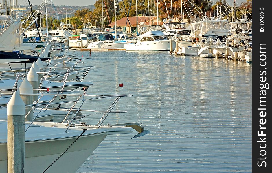 Watercraft Docked at a Marina