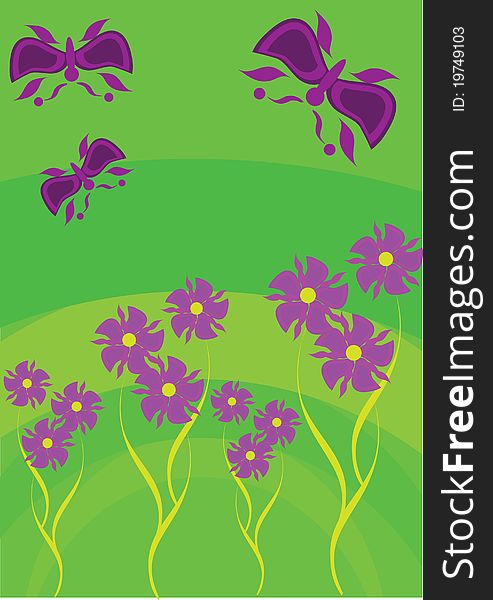 Abstract floral ornament. vector Illustration.