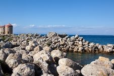 Summer Greek Resort Of Rhodes Stock Photo Summer Greek Resort Of Rhodes Stock Photo