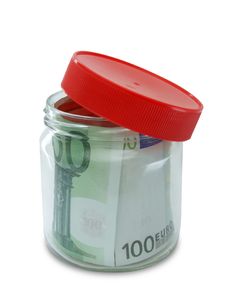 Money In Opened Jar Royalty Free Stock Photography Money In Opened Jar Royalty Free Stock Photography
