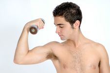 Fitness, Young Man Lifting Weights Stock Photos Fitness, Young Man Lifting Weights Stock Photos