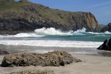 Waves At Kynance Cove In Cornwall Royalty Free Stock Photo Waves At Kynance Cove In Cornwall Royalty Free Stock Photo
