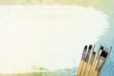 Watercolor Brush, Brush And Placed Stock Images