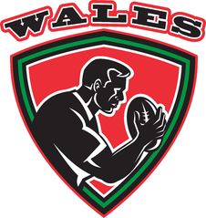 Rugby Player With Ball Wales Royalty Free Stock Photos Rugby Player With Ball Wales Royalty Free Stock Photos