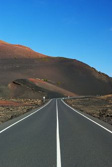 Road To Timanfaya National Park Lanzarote Stock Images Road To Timanfaya National Park Lanzarote Stock Images