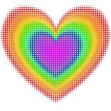 Rainbow Heart Stock Image