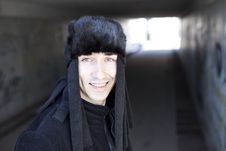 Smiling Young Man In Subway Tunnel Royalty Free Stock Photo Smiling Young Man In Subway Tunnel Royalty Free Stock Photo