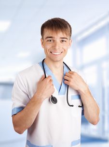 Medical Doctor With Stethoscope Stock Photography
