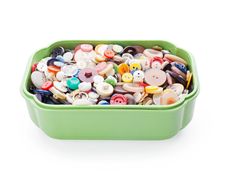 Sewing Buttons In Green Plastic Casket Royalty Free Stock Photo Sewing Buttons In Green Plastic Casket Royalty Free Stock Photo