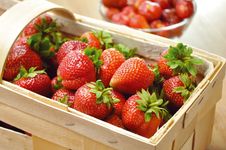 Strawberries In Basket Royalty Free Stock Photography