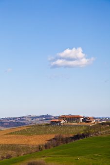Italian Villa With Vineyard: Spring Season Royalty Free Stock Photo Italian Villa With Vineyard: Spring Season Royalty Free Stock Photo