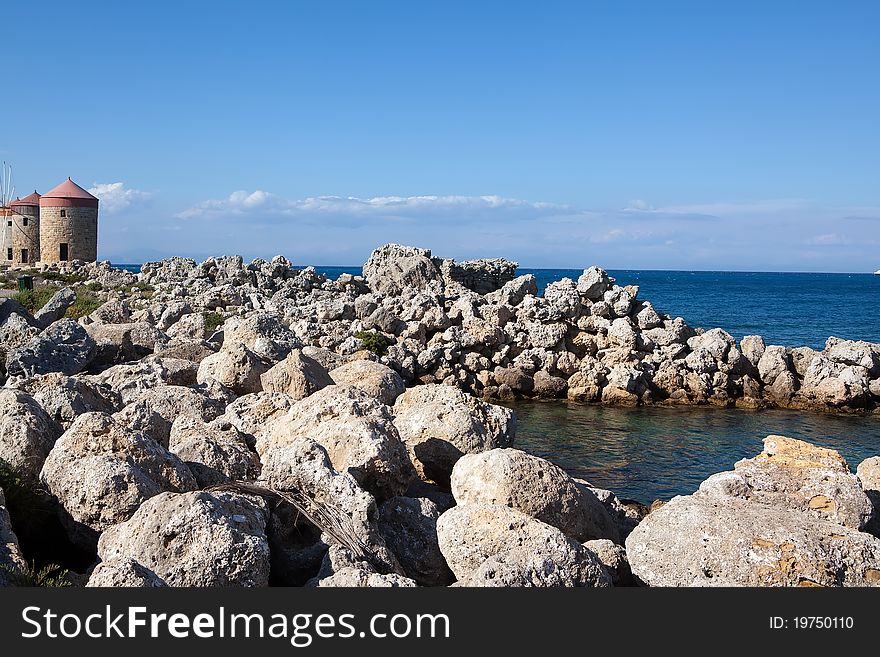 Summer Greek resort of Rhodes