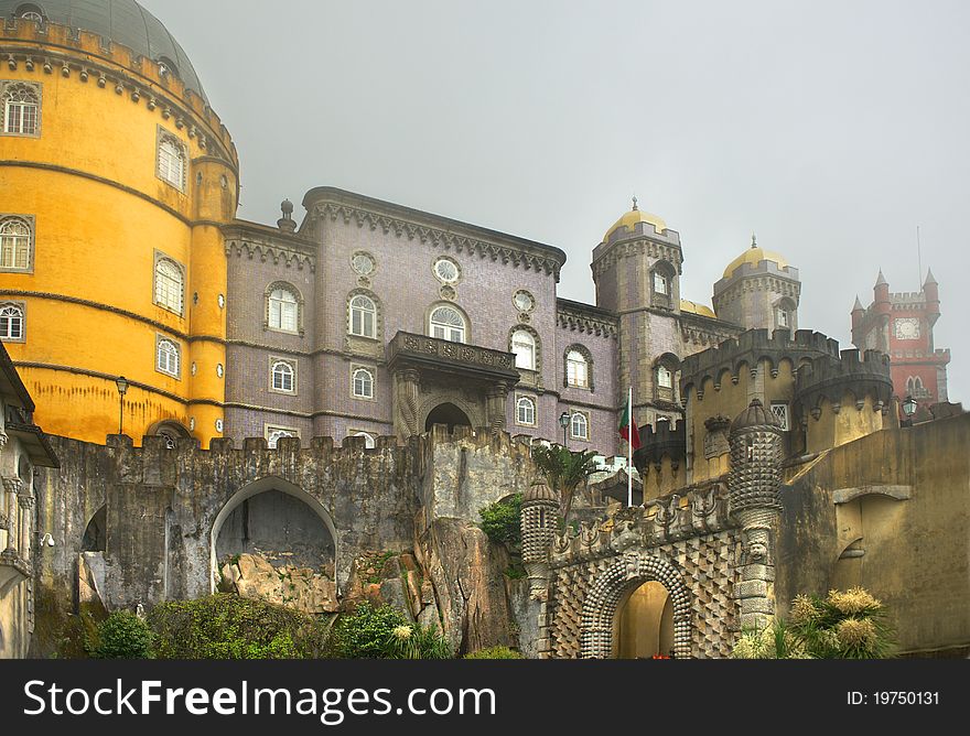 Common view of the Royal Pena palace, Portugal