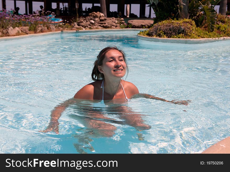 Woman In A Swimming Pool