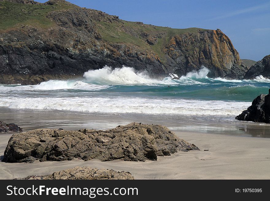 Kynance Cove is one of the most beautiful and striking beaches in England. Kynance Cove is one of the most beautiful and striking beaches in England.