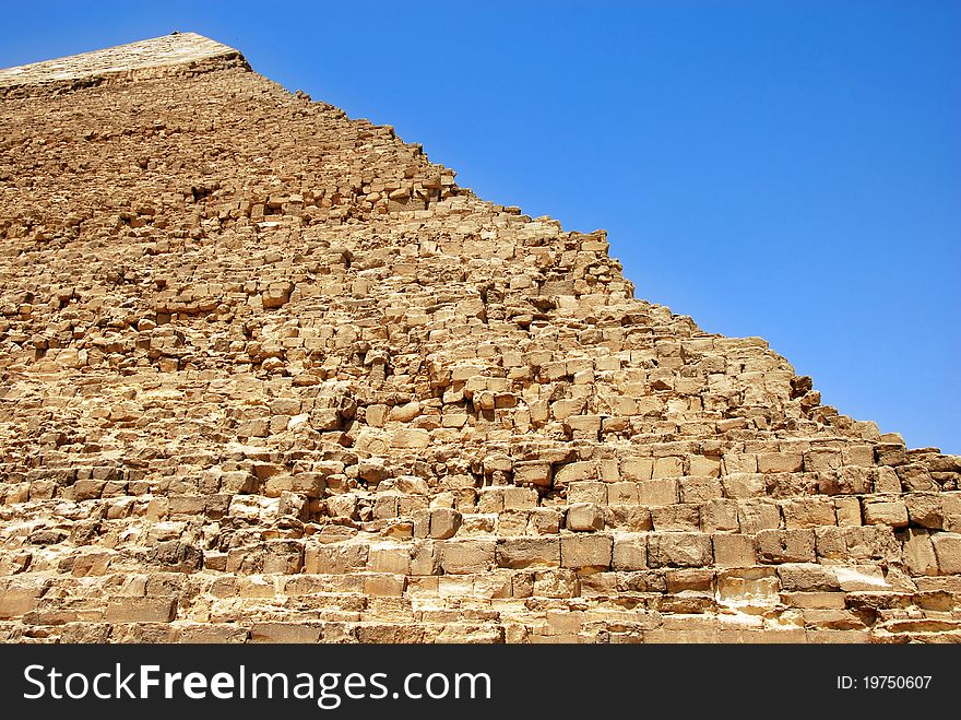 Kefren Pyramid on Giza, Cairo, landmark of Egypt