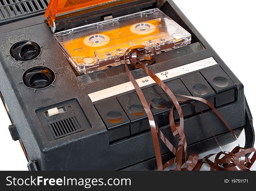 Magnetic audio tape cassette recorder