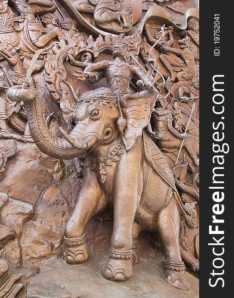 Carve literature Thai stucco swells tall