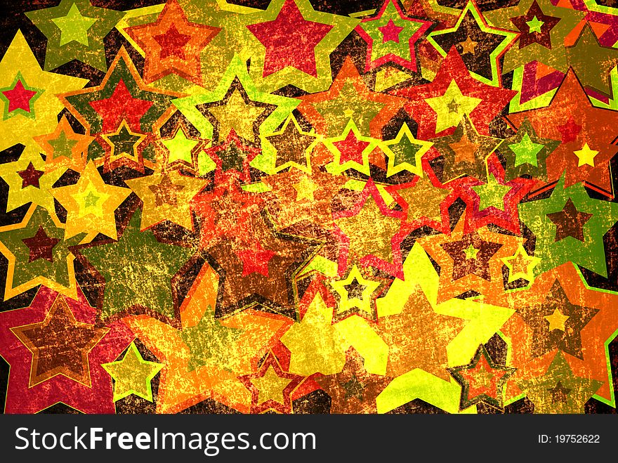 Grunge Stars Background