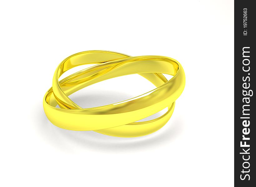 Isolated gold wedding rings