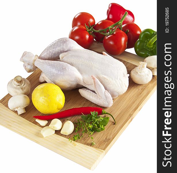 Fresh Chicken And Vegetables