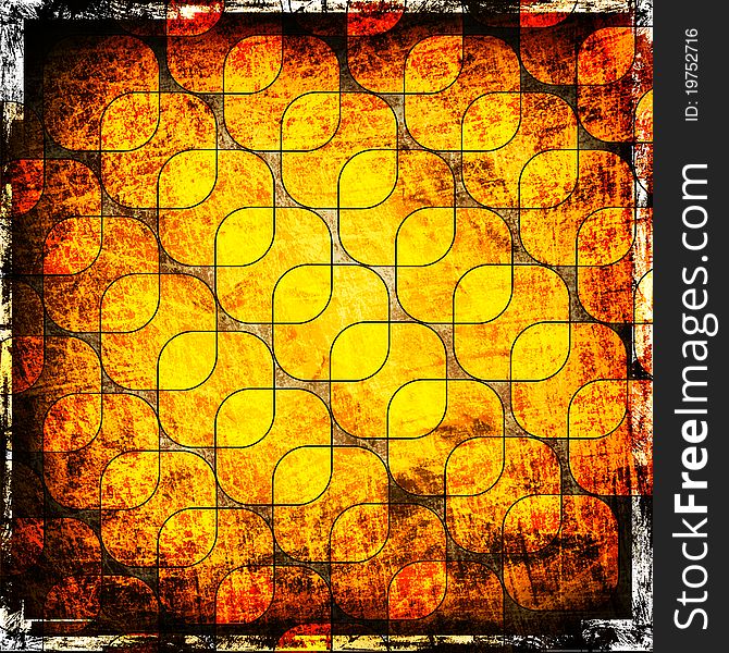 Squares on the grunge background