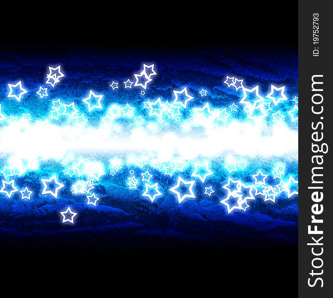 Stars On Blue Background