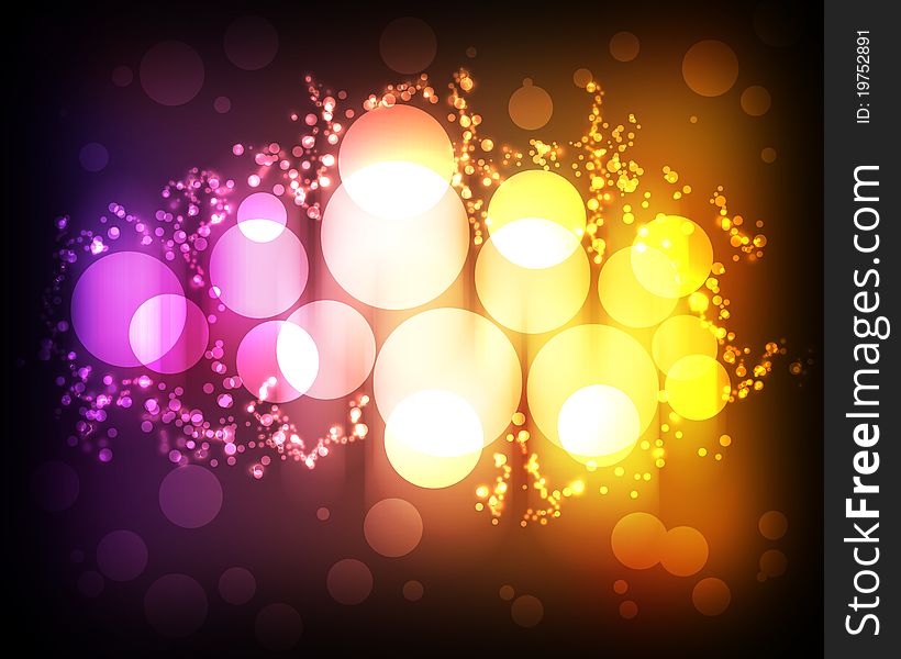 Colorful abstract background with glowing circles
