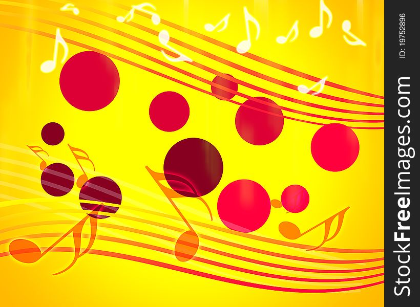 Orange abstract musical colour background. Orange abstract musical colour background