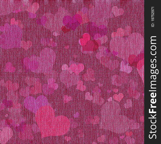 Canvas texture with hearts