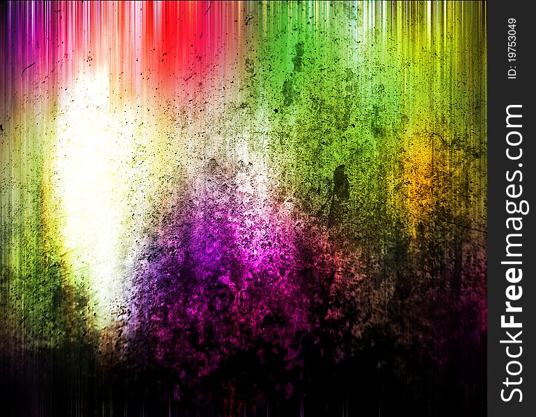 Spectral linear rainbow on a grunge background. Spectral linear rainbow on a grunge background