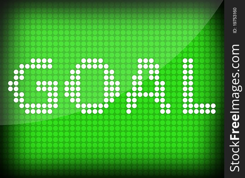 Goal text on a green background