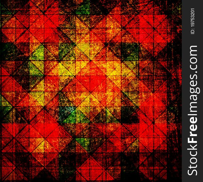 Dark grunge abstract checkerboard background