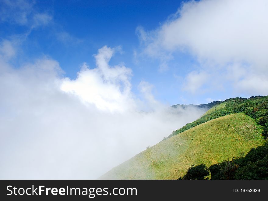 Beautiful mountains landscape and sky