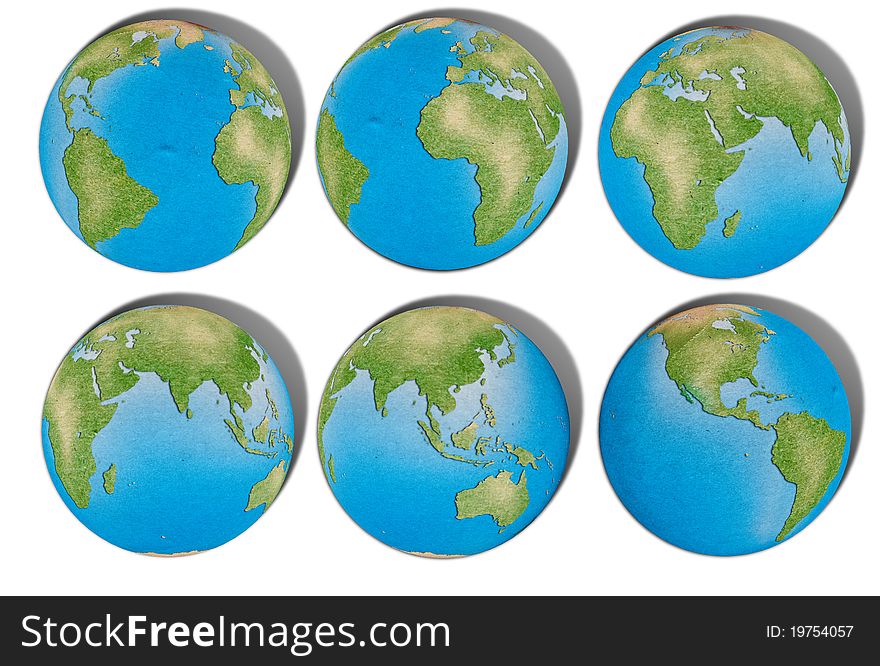 Recycle world map