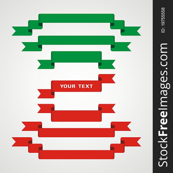 Set of banners with space for your text