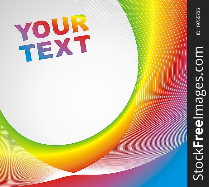 Abstract background in rainbow colors with space for your text
