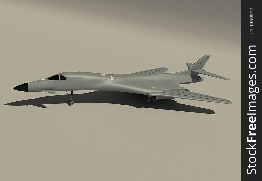 A 3d render of the rockwell b1 lancer