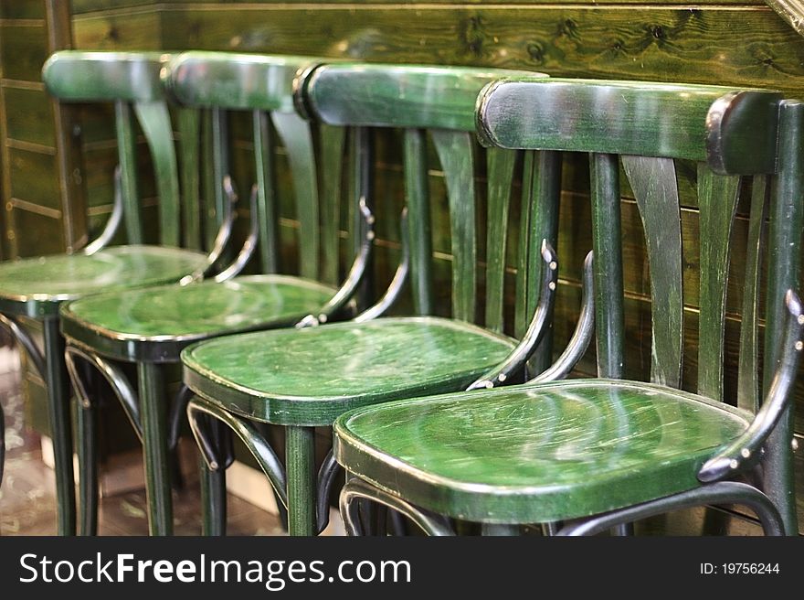 Green Chairs.