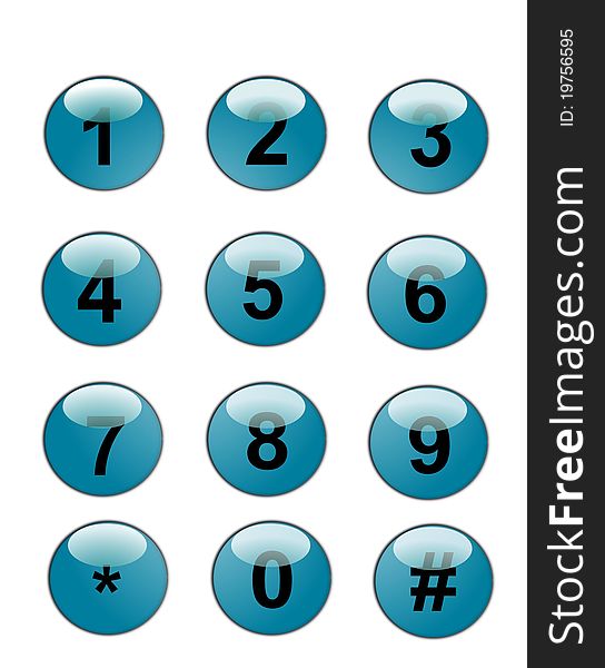 An illustration of simple web based phone service dialpad buttons. An illustration of simple web based phone service dialpad buttons.