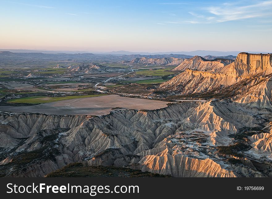 Eroded desert near Pamplona,Spain